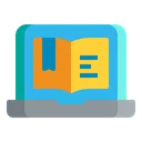 Free Digital Book Online Learning Study Icon
