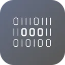 Free Digital Binary Encryption Icon