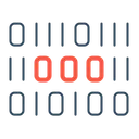 Free Digital Binary Encryption Icon