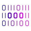 Free Digital Binary Encryption Icon