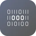 Free Digital Binary Encryption Icon