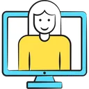 Free Digital Student Online Student Virtual Student Icon