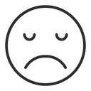 Free Artboard Disappointed Face Upset Face Icon