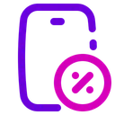 Free Discount Percent Mobile Phone Icon