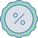 Free Badge Offer Percent Icon