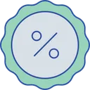 Free Badge Offer Percent Icon