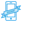 Free Discount Mobile Ribbon Icon