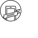 Free Discount Mobile Ribbon Icon
