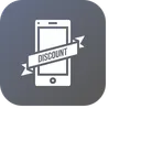 Free Discount Mobile Ribbon Icon