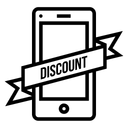 Free Discount Mobile Ribbon Icon