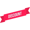 Free Discount Ribbon Tag Icon