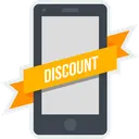 Free Discount Mobile Ribbon Icon