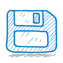 Free Disk Floppy Sketchy Icon