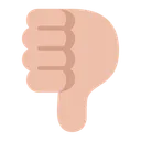 Free Down Flat Medium Light Icon