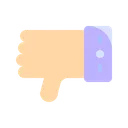 Free Gestures Finger Dislike Icon