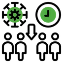 Free Distanciamento Social Corona Peste Ícone