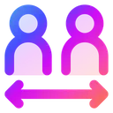 Free Distance Social Distancing Coronavirus Icon