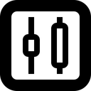 Free Distribuer Horizontal Centres Icône