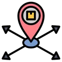 Free Positioning Location Distribution Icon