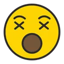 Free Artboard Dizzy Face Cross On Eyes Icon