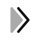 Free Doble Flecha Alternativa Hacia La Derecha Icono