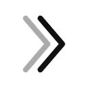Free Doble flecha alternativa hacia la derecha  Icono