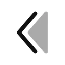 Free Doble Flecha Alternativa Hacia La Izquierda Icono