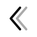 Free Doble flecha alternativa hacia la izquierda  Icono
