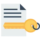 Free Document Paper Key Icon