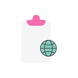 Free Document with a globe  Icon
