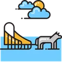 Free Dog Sled Transportation Snow Icône