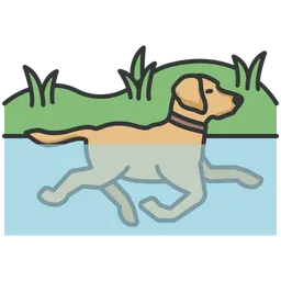 Free Dog Swimming  Icon