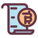 Free Bitcoin Vertrag Dokument Symbol