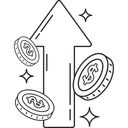 Free Crescimento da moeda dólar  Ícone