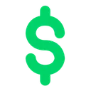 Free Dollar Signe Plat Icône