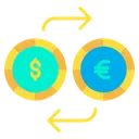 Free Dollar And Euro Exchange Exchange Money Dollar Icon