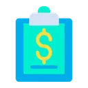 Free Dollar Clipboard  Icon
