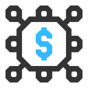 Free Dollar Connecting Finance Money Icon