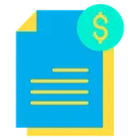 Free Dollar Documents Agreement Contract Icon