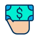 Free Dollar Note Giving Dollar Donation Icon