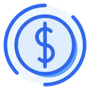 Free Dollar Blue Lineal Miscellaneous Life Style Icon