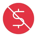 Free Dollar Not Accepted Currency Block Dollar Icon