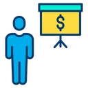 Free Dollar Presentation Presenter Presentation Icon