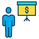 Free Dollar Presentation Presenter Presentation Icon