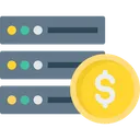 Free Server With Dollar Dollar Server Data Icon