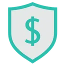 Free Dollar Shield Secure Icon