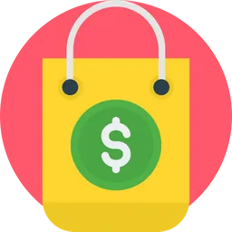 Free Dollar Shopping Bag  Icon