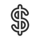Free Dollar Sign  Icon