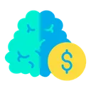 Free Dollar Think Dollar Brain Brain Icon