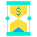 Free Dollar Time Money Timer Icon